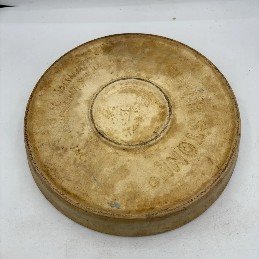 Vintage Sassafras Enterprises Stoneware Super Stone Round Deep Dish 11